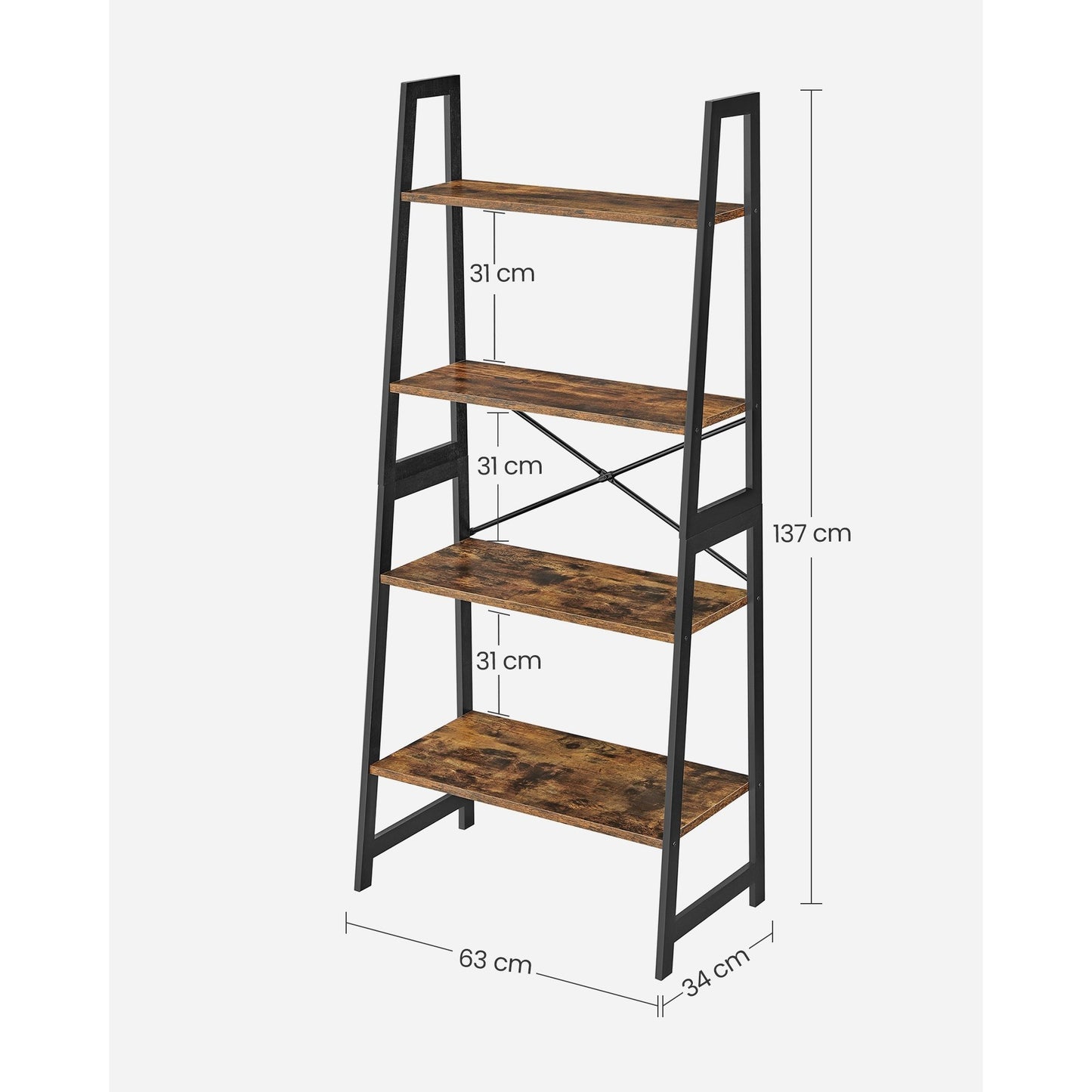 Libreria gradini - Scaffale 4 ripiani