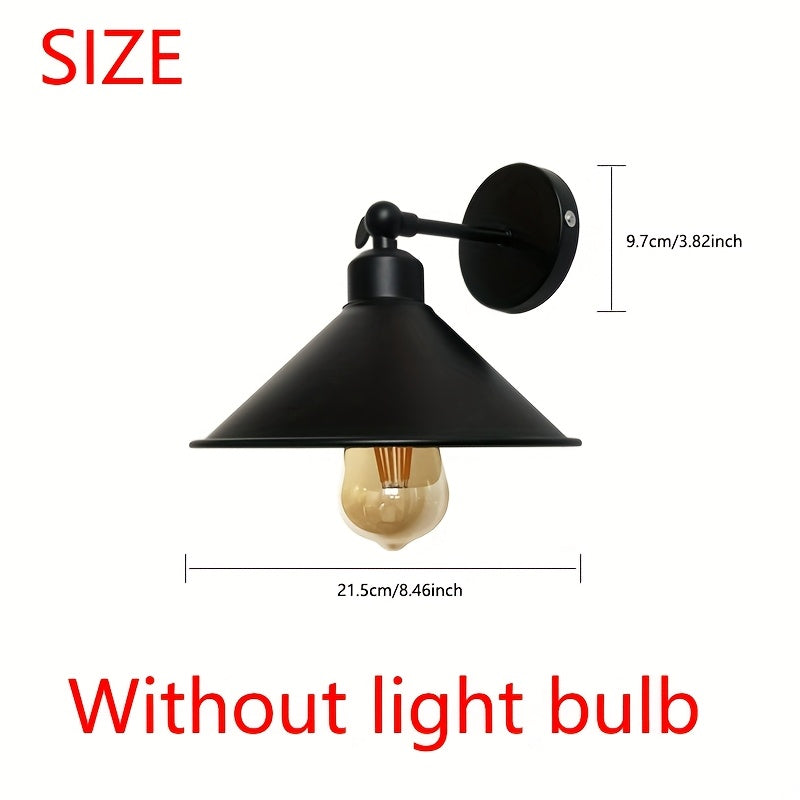 Coppia lampade da parete con angolo regolabile in stile industriale vintage, adatta per illuminazione di soggiorno, camera da letto, corridoio