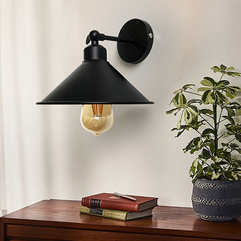 Coppia lampade da parete con angolo regolabile in stile industriale vintage, adatta per illuminazione di soggiorno, camera da letto, corridoio
