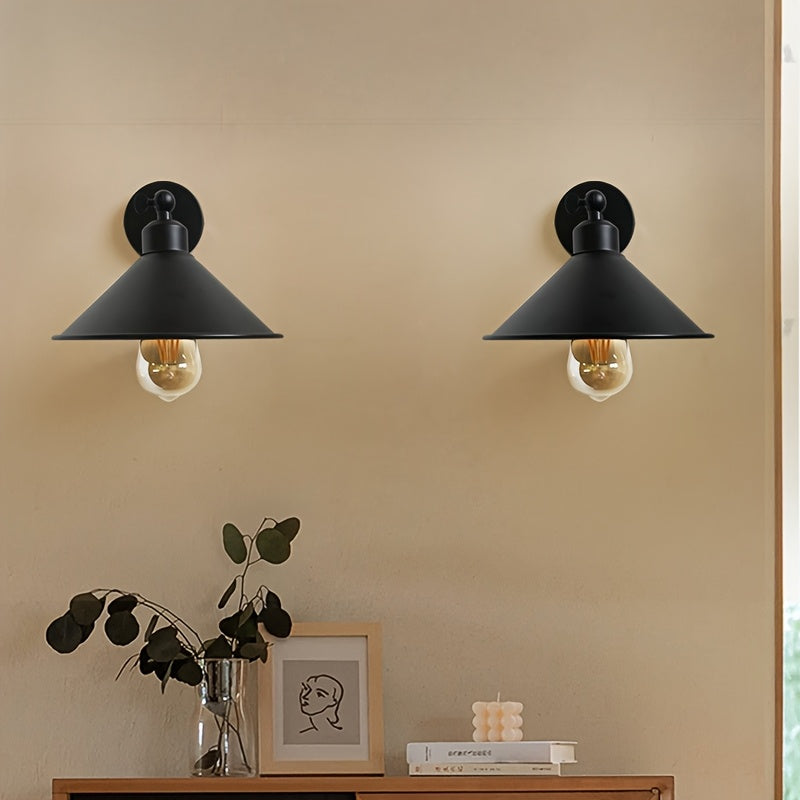 Coppia lampade da parete con angolo regolabile in stile industriale vintage, adatta per illuminazione di soggiorno, camera da letto, corridoio