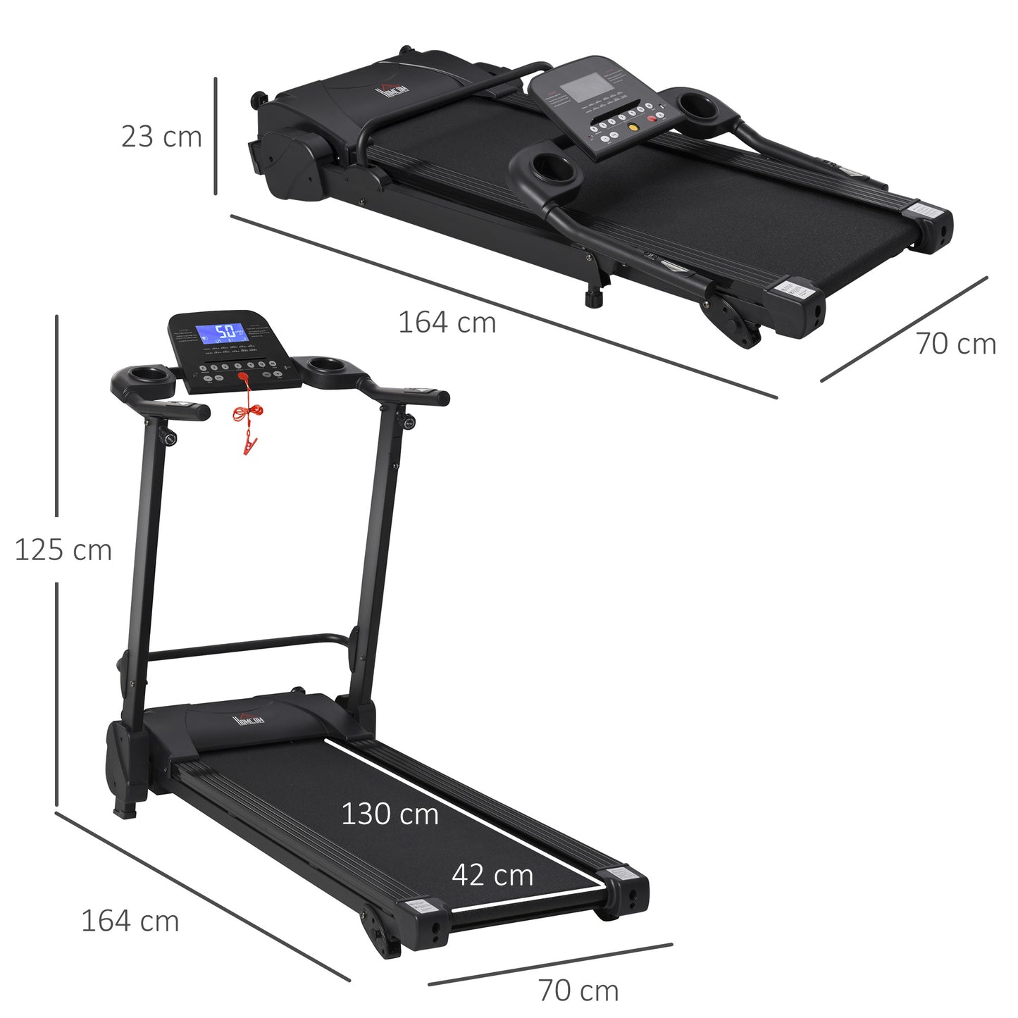 Tapis Roulant elettrico, pieghevole e salvaspazio. Velocità 14km/h. Monitor LCD 5. Programmi funzionali e presa USB. Motore 750W